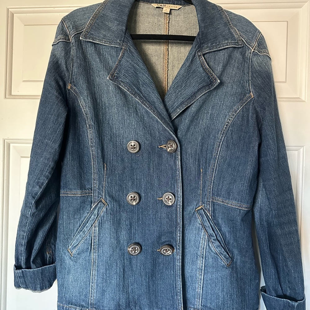 CAbi Double-Breasted Denim Jacket